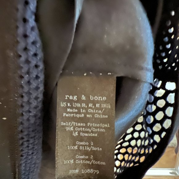 Rag & Bone Navy blue mesh t-shirt dress - Picture 5 of 9